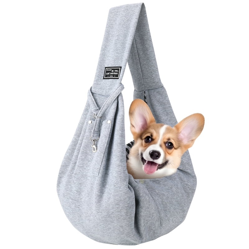 shuaien Dog Carrier Sling, Hand-Free Widened Shoulder Straps Puppy ...