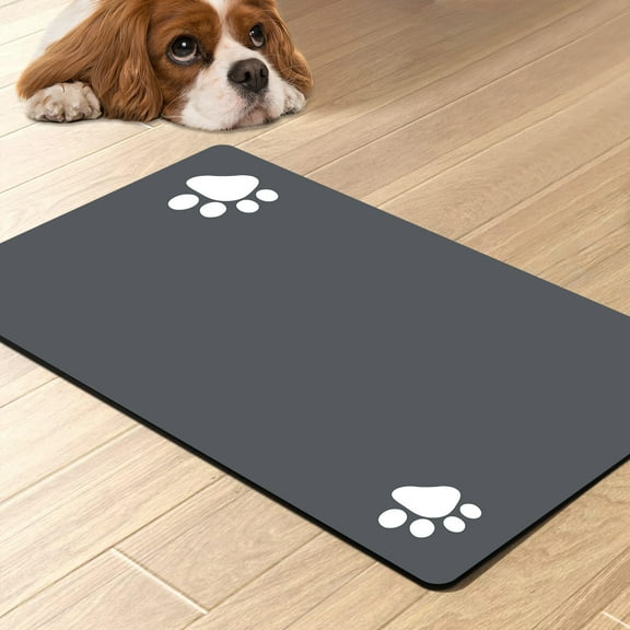 shuaien Pet Feeding Mat, 24*16 In Absorbent Dog Mat for Food and Water Bowl, No Stains Quick Dry Dog Water Dispenser Mat, Quick Dry Dog Water Dispenser Mat for Messy Drinkers
