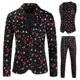 shucnskos Christmas Suit, Mens Fashion Casual Suit Printed Christmas