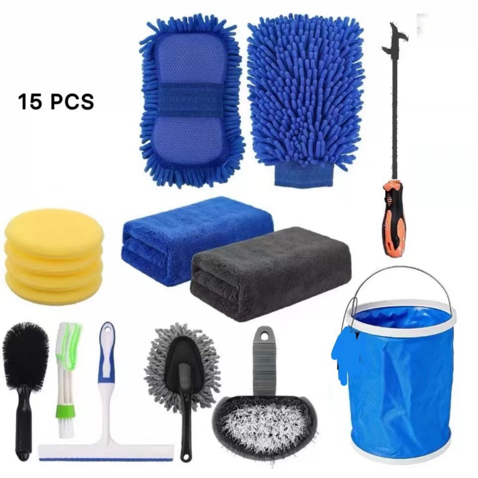shulin 15Pcs Car Detailing Kit Interior Cleaner, Detailing Brushes Car Cleaning Kit for Wheel, Dashboard, Air Vent