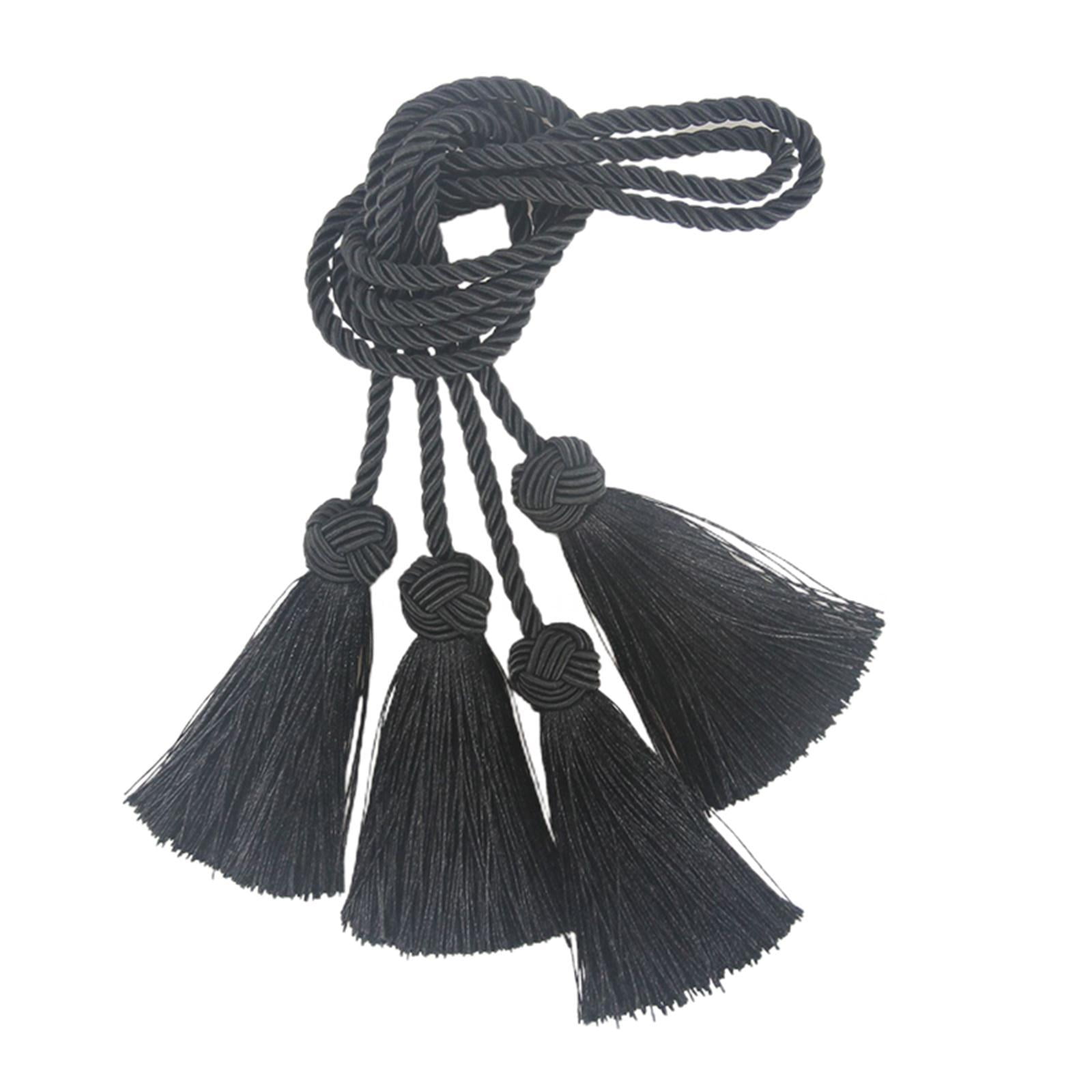 shuwee 2Pcs Curtain Tiebacks Rope Handmade Tassel Tie Backs Curtain