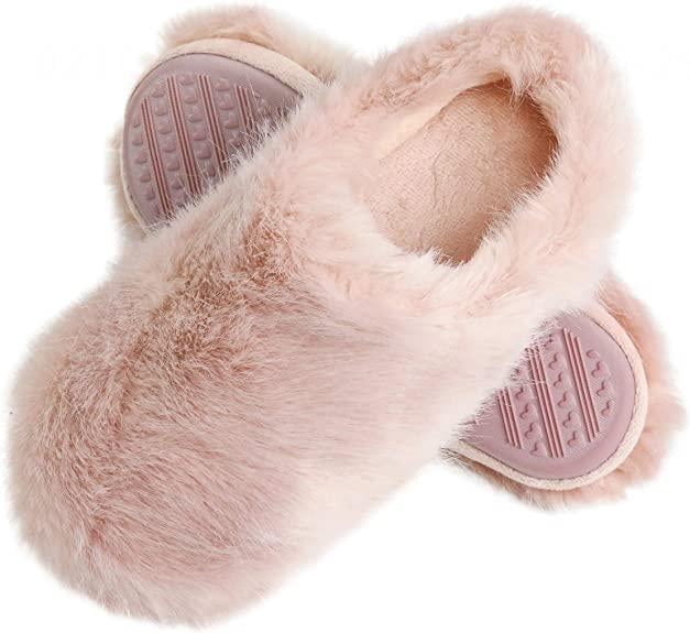 Women's Cross Strap Flat Fuzzy Slippers, Solid Color Open Toe Warm Comfy  Slides Shoes, Indoor Cozy Shoes - Temu
