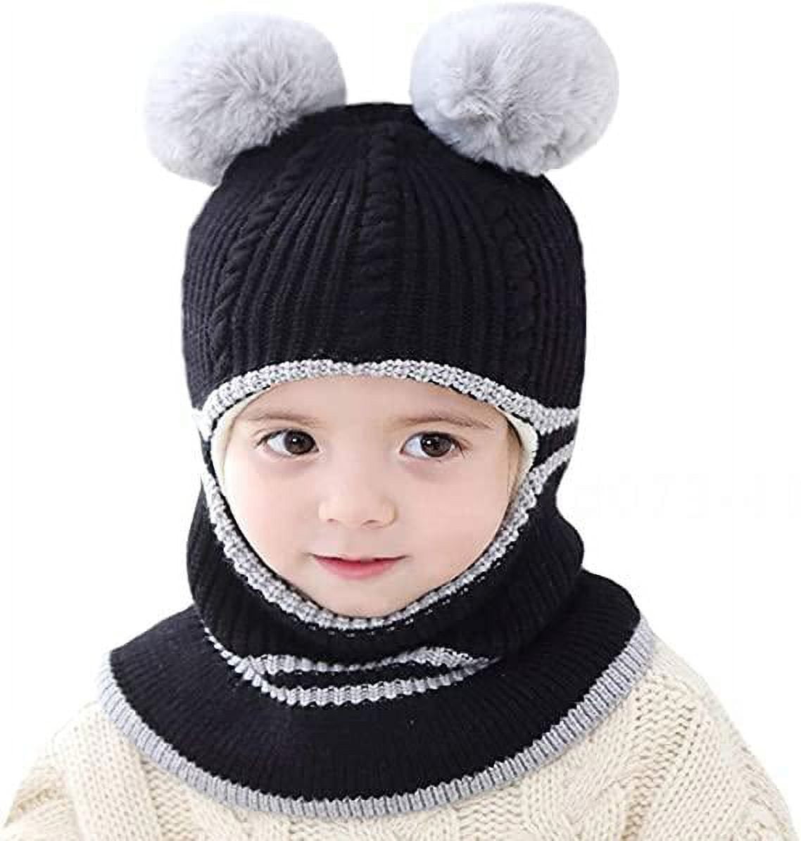 shuwee Toddler Winter Hat, Baby Winter Hat Scarf Set, Kids Winter Hood