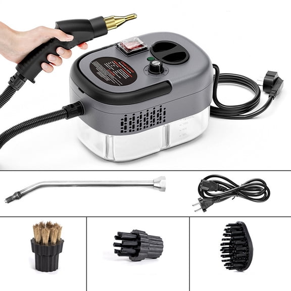 shyuyusa 2500W High Temperature Steam Cleaner Handheld Pressurized with 3 Brush Heads for Home Deep Cleaning Kitchen Bathroom Grill Tiles