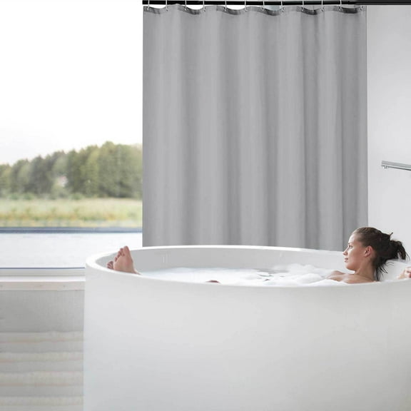 shyuyusa 70.8x70.8 Inch Plain Color Bath Curtain - Thickened Waterproof Polyester Partition for Bathroom, Privacy Door Curtain for Home