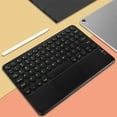 thumbnail image 1 of shyuyusa Bluetooth Keyboard Round Cap Keyboard Portable BT Wireless Keyboard Blacklit Portable Wireless Keyboard With Touchpad For Android 2.4G USB Dongle for Smartphones,PC,Tablet,Laptop TV, 1 of 5