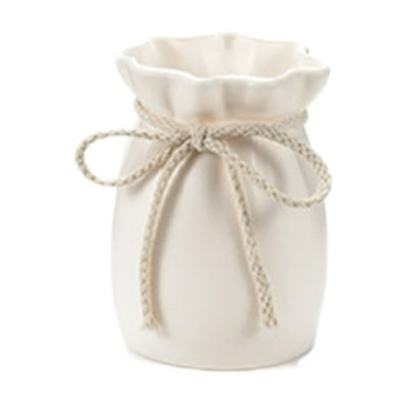 shyuyusa Break-Resistant Imitation Ceramic Plastic Vase - Lightweight Desktop Flower Vase with Stable Base, Elegant Home Decoration for Fresh & Artificial Flower Arrangements