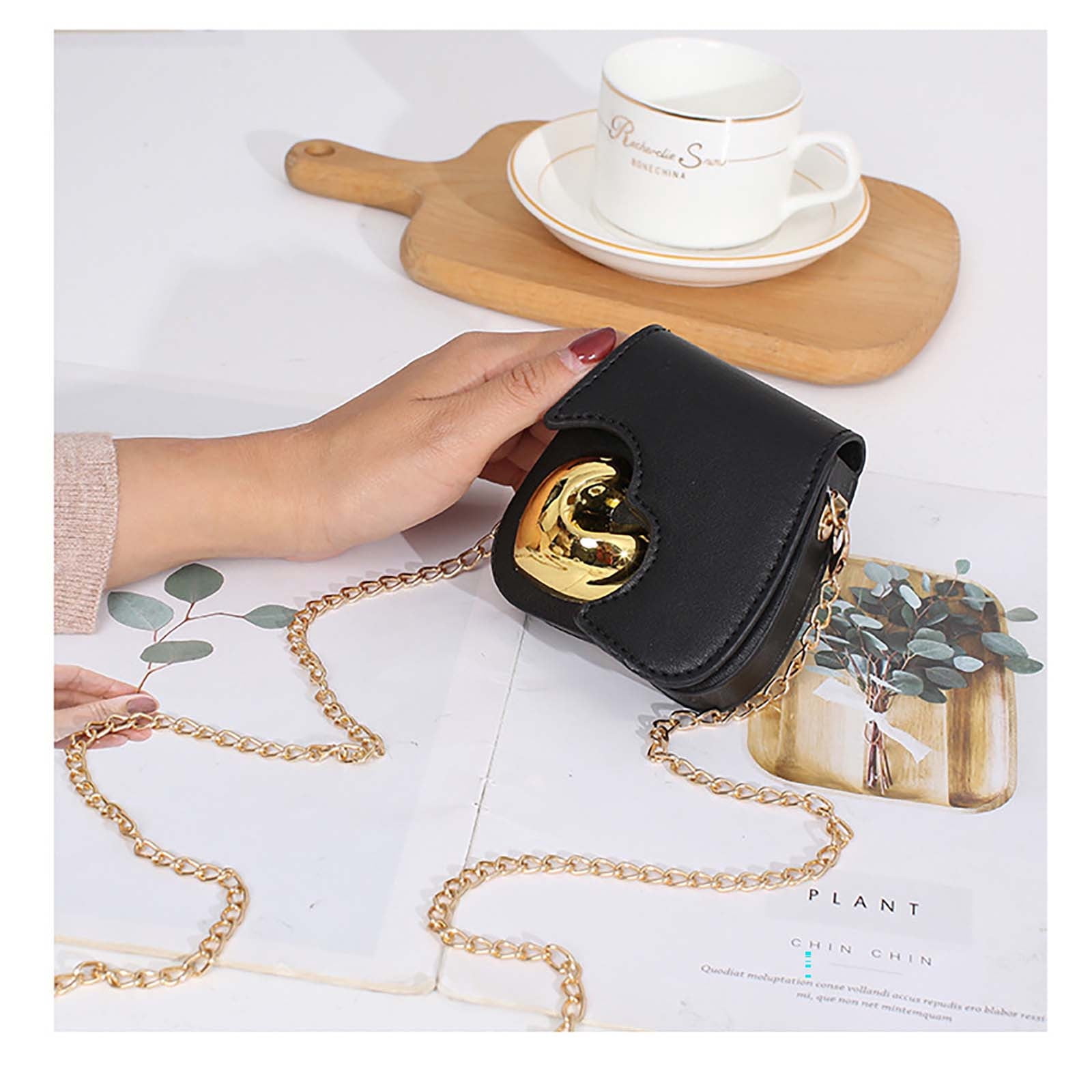 Fashionable Solid Color Mini Crossbody Bag
