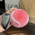 thumbnail image 1 of shyuyusa Cute Fluffy Tennis Keychain Plush Pendant Ball Key Rings Soft Pompom Keychain For Backpack Handbag Purse Charms, 1 of 4