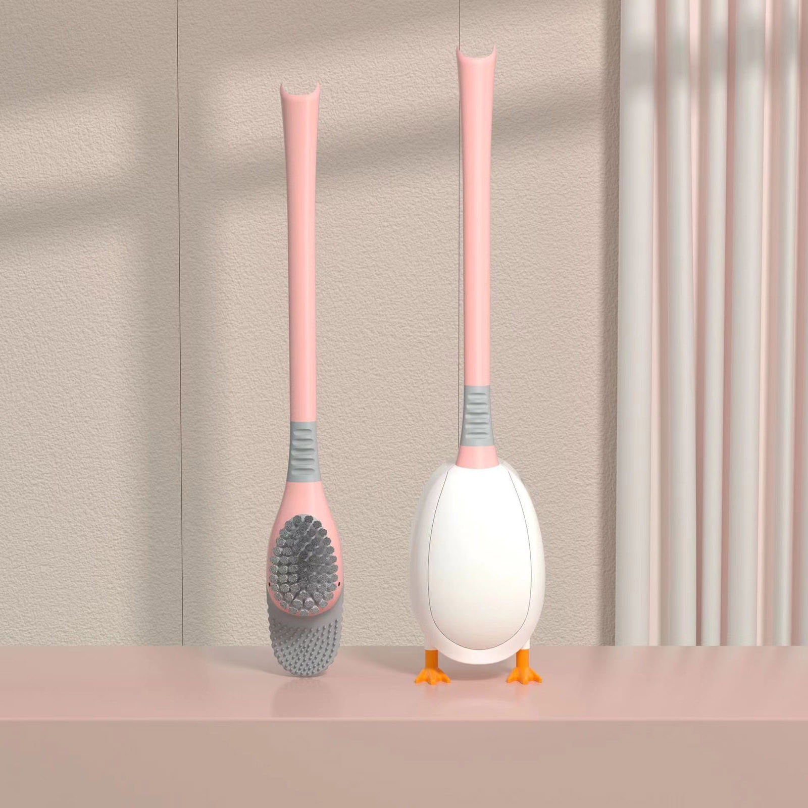 shyuyusa Diving Ducks Toilet Brush Neoprene Bathroom Toilet Brush And Stand Set Home Toilet