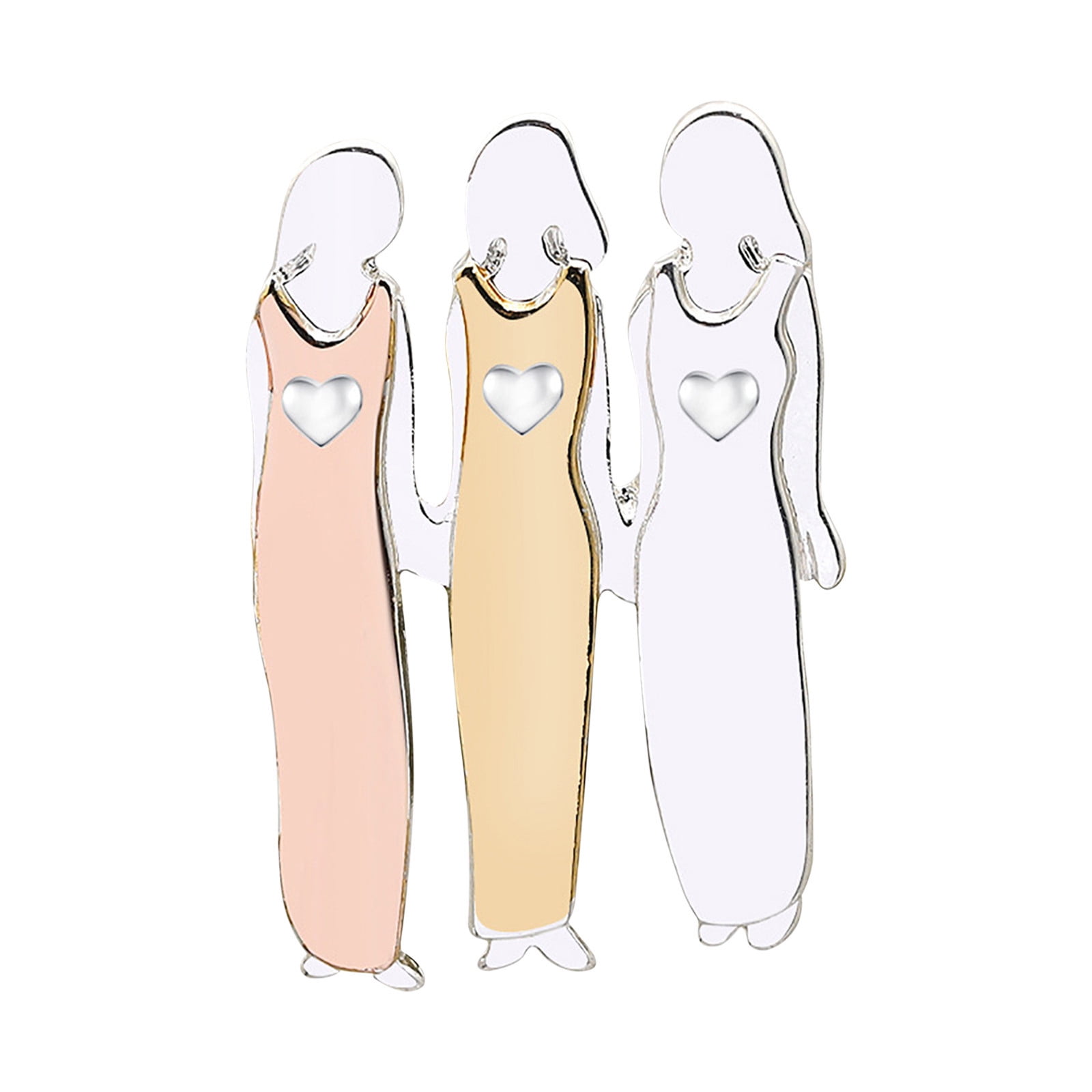 2 Best Friends Lapel Pins - Cute Sister Brooches For Your Squad | Enamel Friendship Pins For Jackets, Bags & Hats
