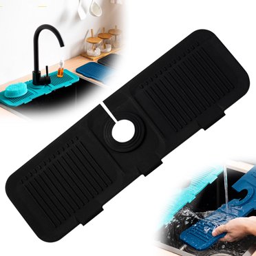 shyuyusa Faucet Mat For Kitchen Sink 2024 New Kitchen Sink Guard Draining Mat Fast Drying Stone Sink Tray Sink Protectors Splash Guard,New Fast Drying Faucet Mat for Kitchen Bathroom Sink