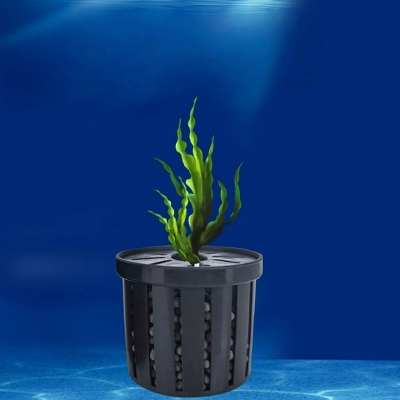 shyuyusa Fish Tank Plant Aquarium Pothos - Small Porous Stable Pot Decoration For Corner Pond Window Wall Shelf Aquatic Decor