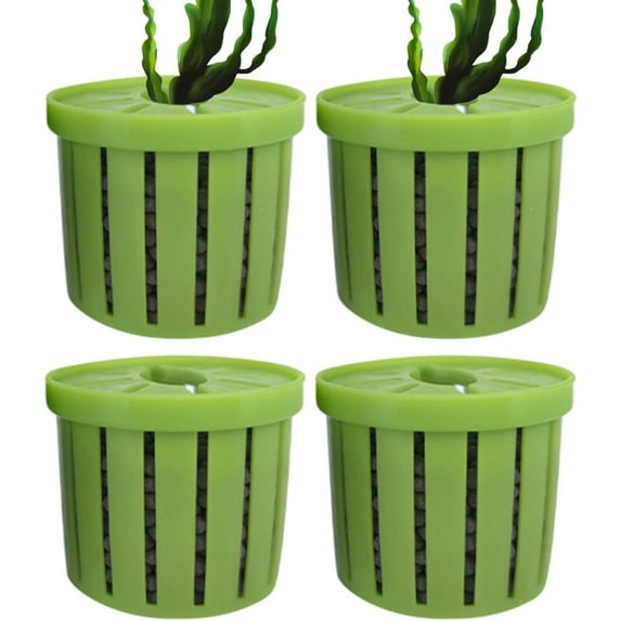 shyuyusa Fish Tank Plant Aquarium Pothos - Small Porous Stable Pot Decoration For Corner Pond Window Wall Shelf Aquatic Decor