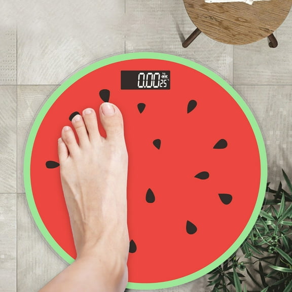 shyuyusa Fruit Patterns Weighing Scales Home Weighing Glass Pane USB Charging With Temperature Measurement Function Maximum Support Of 180kg