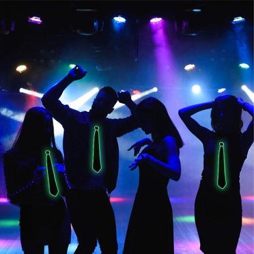 shyuyusa Halloween LED Light up Necktie for Men Christmas Adjustable Novelty Neckties Light up Necktie Neon LED Ties Glow in the Dark Necktie for Men Boys Holiday Rave Party Show Costume