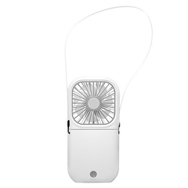 shyuyusa Hanging neck ultra-thin fan USB folding charging treasure fan Wearable Personal Fan Battery Operated USB Rechargeable Handheld Air Conditioning Cooling Refrigeration Necklace Fan