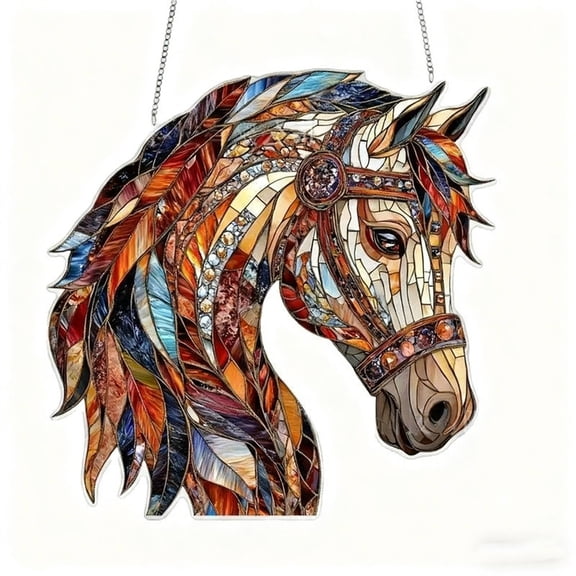 shyuyusa Horse Head Animals Designs Hanging Suns Catcher For Window Home Decor