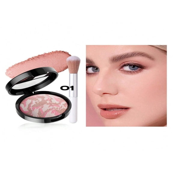 shyuyusa Multi Color Waterproof Brightening Makeup Setting Powder, Baked Powder Cake, 0.42 oz