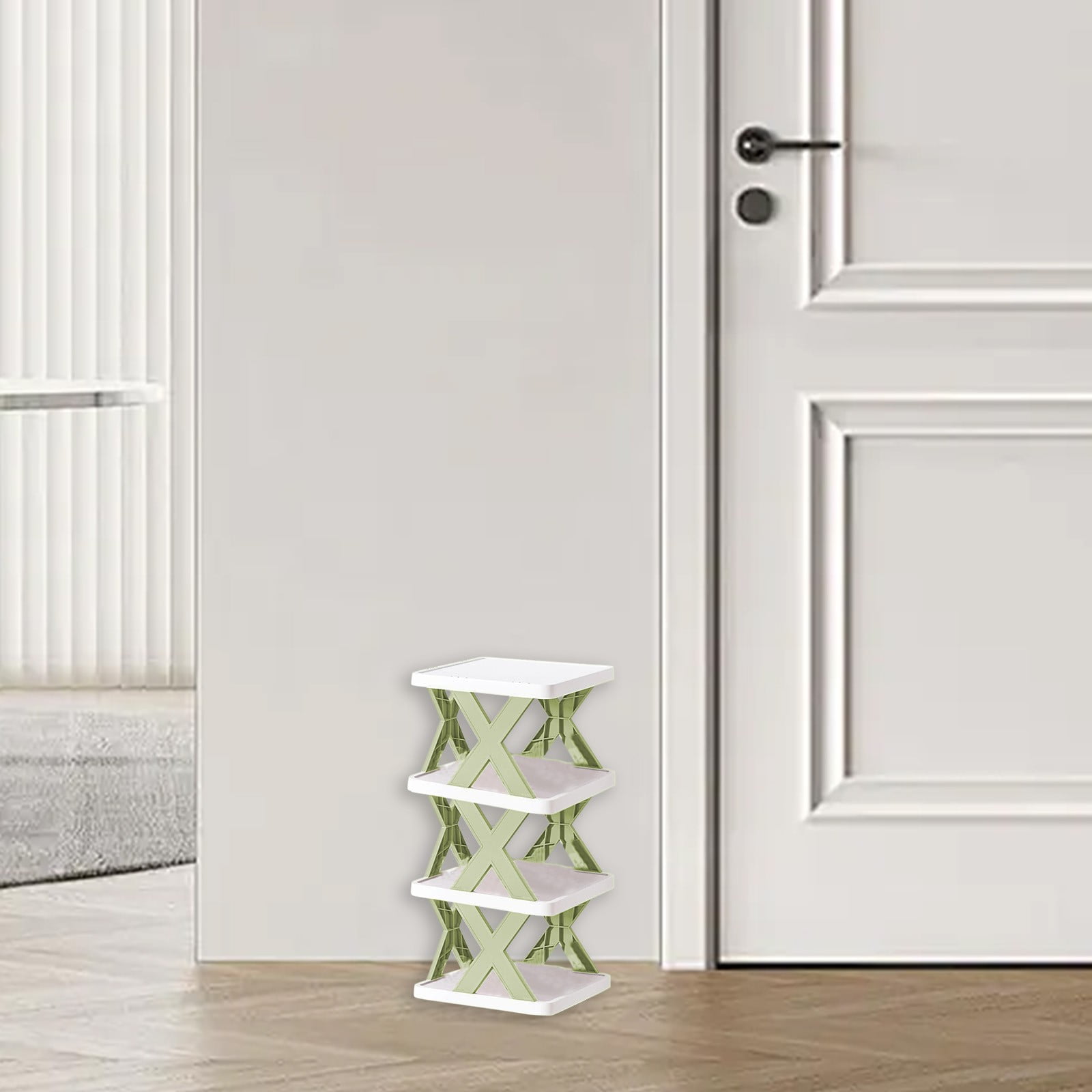 Small Stackable Shelf shyuyusa Multi-layer Shelf Small Shoe Cabinet - (4 Tiers)Household ...