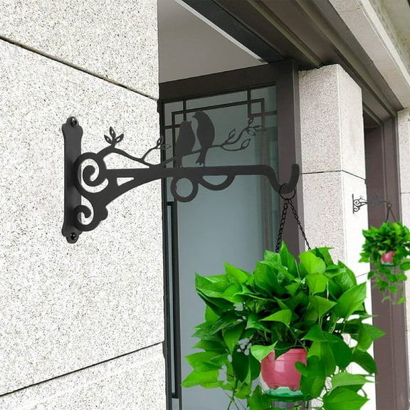 shyuyusa Multipurpose Hanging Basket Plant Brackets Outdoor Indoor Iron Plant Hangers Wall Mounted Lantern Hooks For Garden Plants Flower Light Bird Feeder