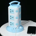 thumbnail image 1 of shyuyusa Power Strip Surge Protector-Flat Plug Outlet Extender Power Strip Tower With 3USB Ports&20Universal Socket Plugs,6.6 Feet Long Extension Cord-Universal Charging Station Vertical Sock, 1 of 9