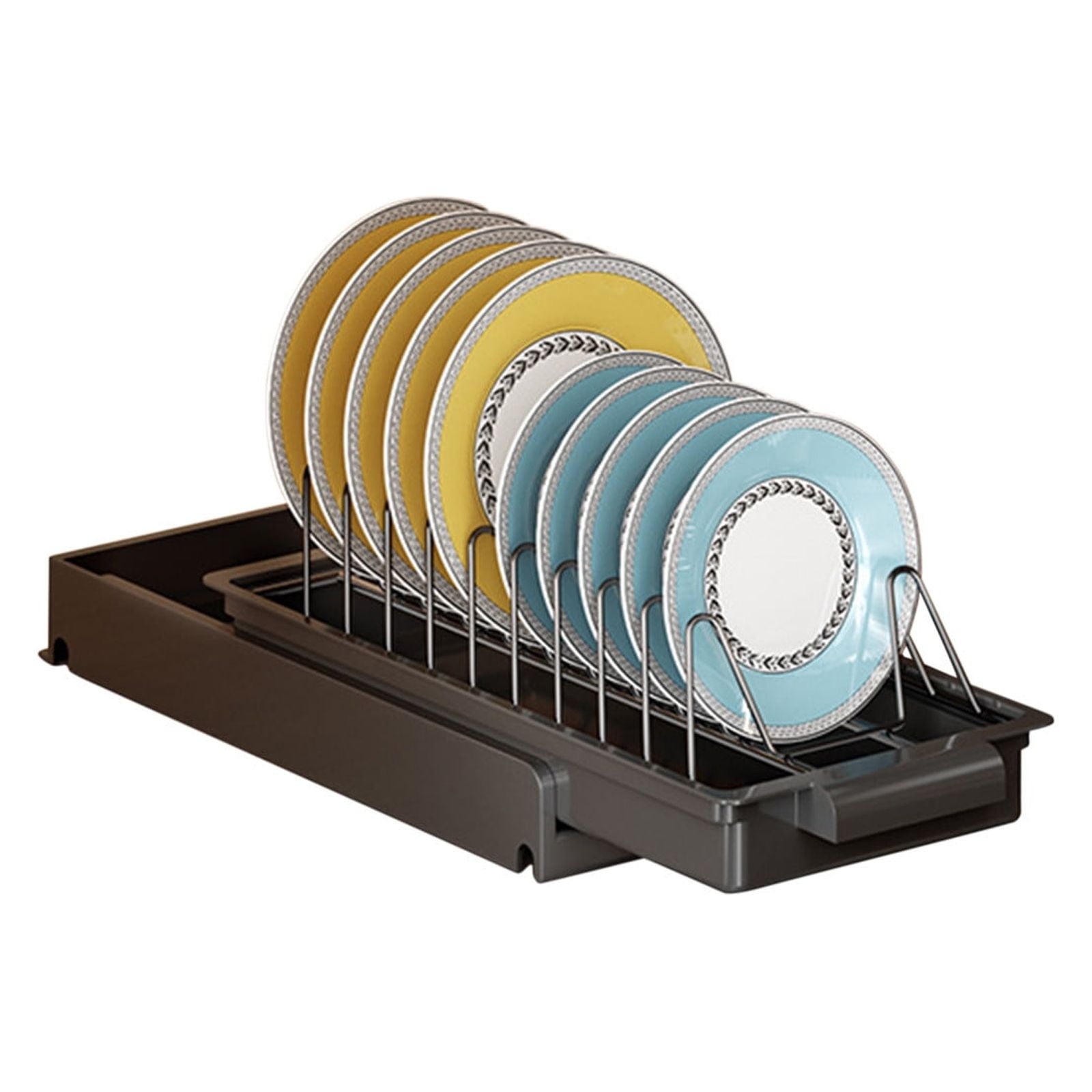 shyuyusa Pull Out Dish Racks Fixed With Adhesive Film Dish Drying Rack