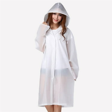 shyuyusa Raincoat For Adults Portable Rain Cape Water-proof Outdoor Raincoat With Hood Transparent Raincoat for Adult with Pocket, Waterproof Unisex Raincoat for Hiking Camping Emergency