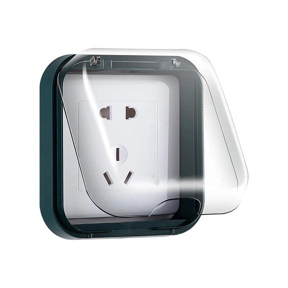 shyuyusa Self Adhesive Waterproof Socket Cover Outlet Protector For Home Kitchen Bathroom Safety Decoration