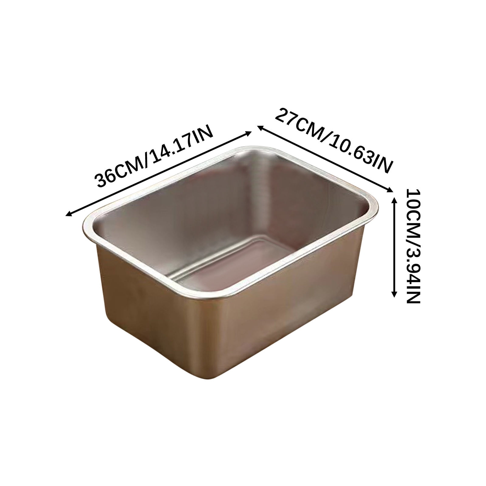 shyuyusa Stainless Steel Cats Litter Box Extra Large Metal Cats Litter Box For Small Cats Kitty