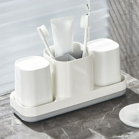 shyuyusa Toothbrush Holder Stand - Bathroom Counter Organizer