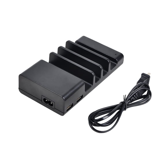 shyuyusa USB Charging Station, 4 Ports Charging Station With Stand,Charging Dock Desktop Charging Stand Organizer And Tablets for Apple Android Phone Tablet Power for Home Office