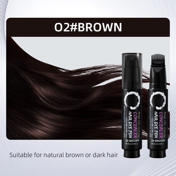 shyuyusa White Hair Cover Pen Touch Up Stick Use For White Hair Coverage Natural Extracts To Apply Waterproof Sweatproof Suitable For Both Men And Women 0.68 fl oz