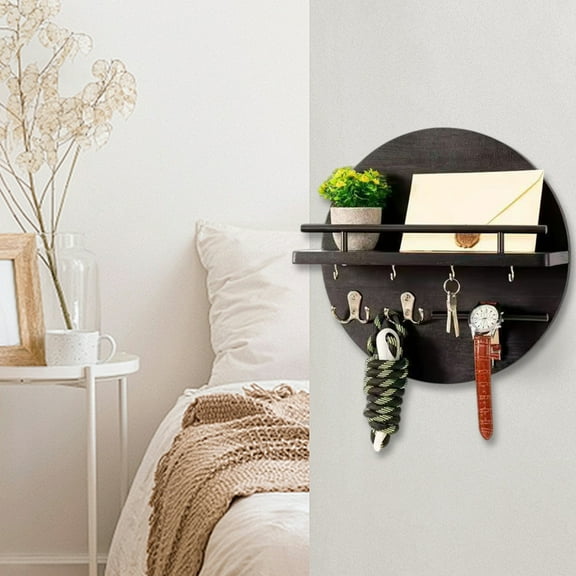 shyuyusa Wooden Wall-Mounted Shelf - Classic Round Design