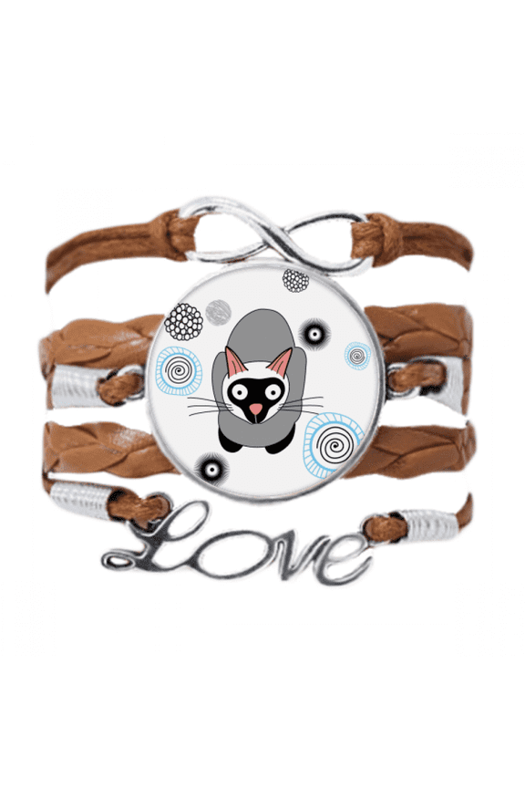 siamese kitten gray cat animal bracelet love chain ornament wristband
