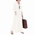 thumbnail image 1 of sicmoss Women's White Long Sleeve Button Up Maxi Shirt Dress Loose Fit with Pockets, 1 of 7