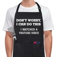 thumbnail image 1 of sidao 100% Cotton Funny Apron for Men Women Adjustable Bib Aprons with 2 Pockets Grill Kitchen Cooking BBQ One Size Fits All, 1 of 6