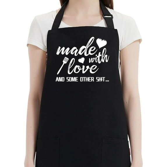 sidao Funny Aprons for Women - Women’s Funny Kitchen Chef Cooking Baking BBQ Grill Aprons with 2 Pockets - Birthday Mother’s Day Anniversary Christmas Valentine’s Day Gifts for Mom, Wife, Her