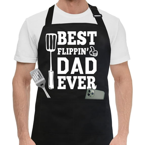 sidao Funny Aprons for Men, BBQ Chef Apron Funny Gifts for Men Birthday Christmas Gifts for Dad, Papa, Husband