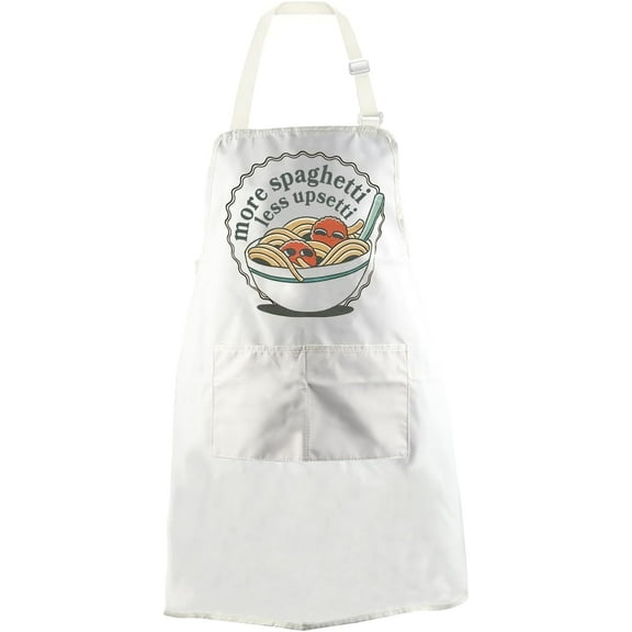 sidao Pasta Gift Spaghetti Lover Gift Italian Pasta Apron More Spaghetti Less Upsetti Kitchen Cooking Apron Italian Gift