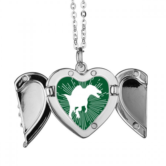 side animal hunting hunting angel wings necklpendant fashion