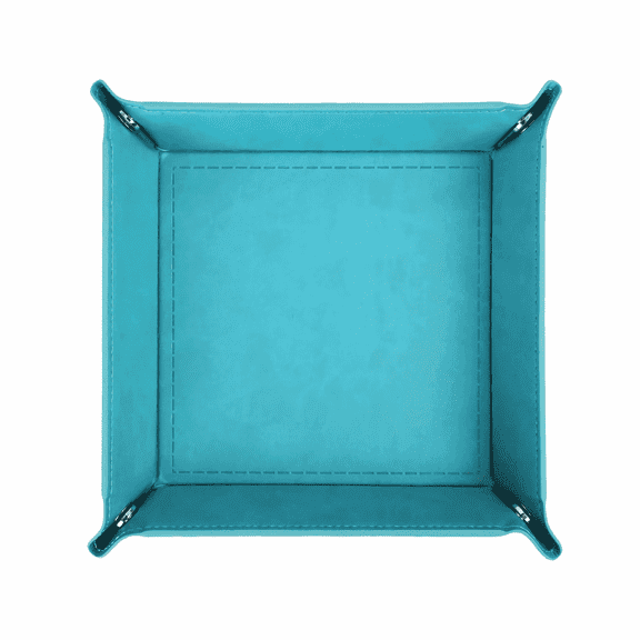 siduater Valet Tray | Unisex PU Leather Catchall Storage Caddy Desktop Bedside Organizer for Wallet, Watch, Keychain & EDC Gear, Turquoise