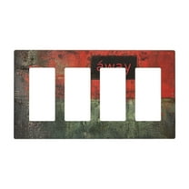 sign Switch Cover Decorative Wall Plate / 4-Gang 4-Decor / Standard Size 4.5x8 in