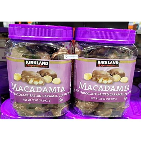 signature macadamia milk chocolate salted caramel clusters 32oz 907g (two jars)