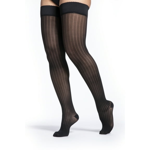 sigvaris womens style patterns 710 closed toe thigh-highs w/grip top 15-20mmhg