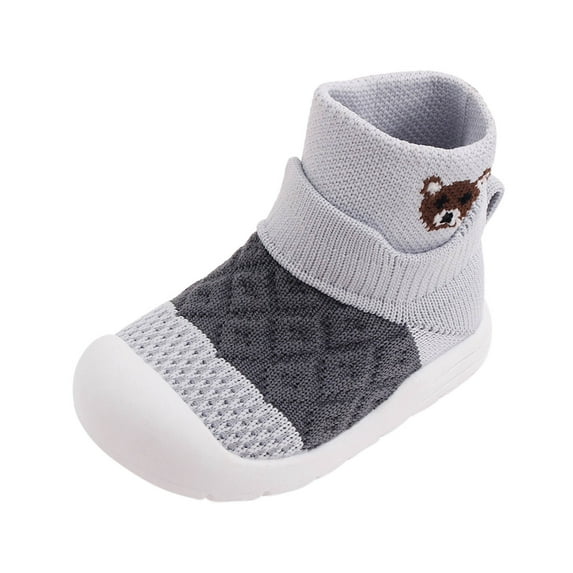 siilsaa Girls Dress Shoes Kids Running Shoes Girls Sneaker Lightweight Outdoor Sports Tennis Shoes Grey,4.5M