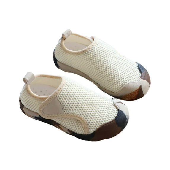 siilsaa Kids Basketball Shoes Girls' Slip-On Sneaker Running Shoe for Walking, Running, Tennis, and Sports Beige,1
