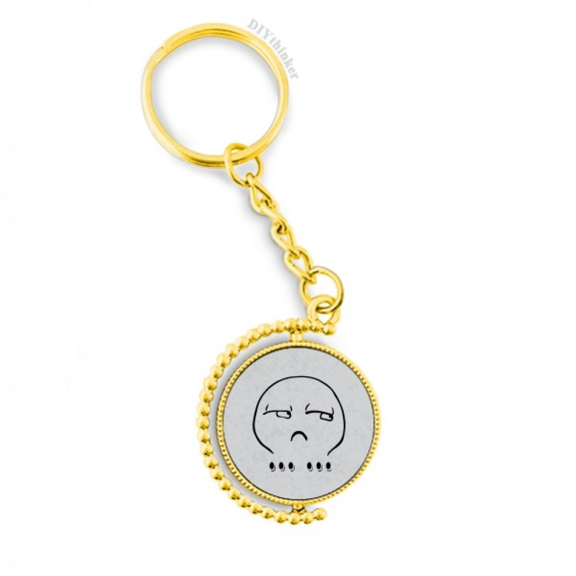 silent black cute chat happy pattern metal connector key chain accessory en keyholder