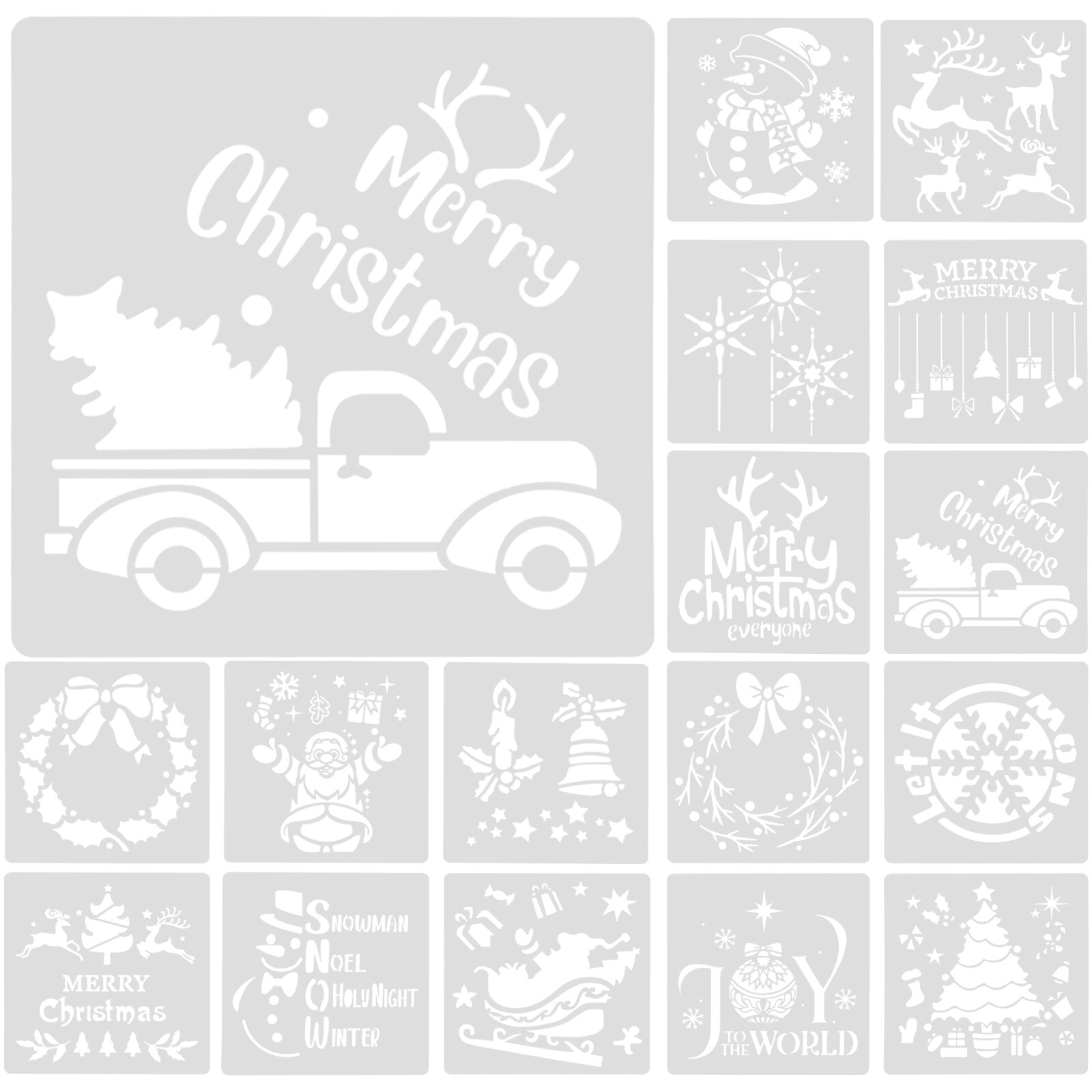 silk screen stencils 16 Sheets of Reusable Stencils Printing Stencils