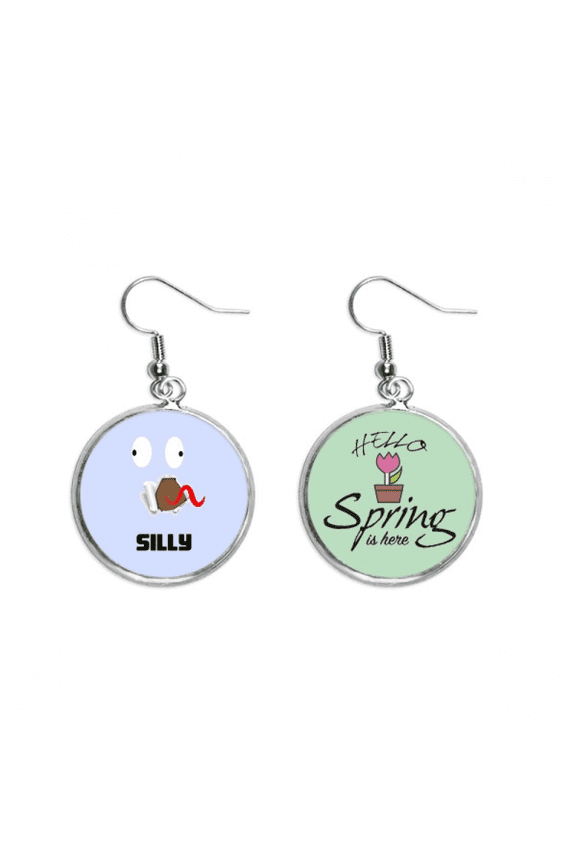 silly blue emotion wriggling tongue decoration dangle season sp earring jewelry